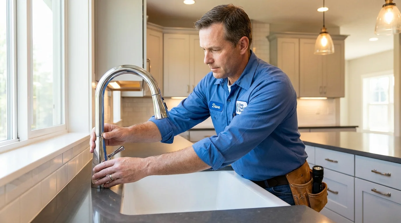 Kitchen faucet installation by Johns Plumbing LLC in Lake Grove